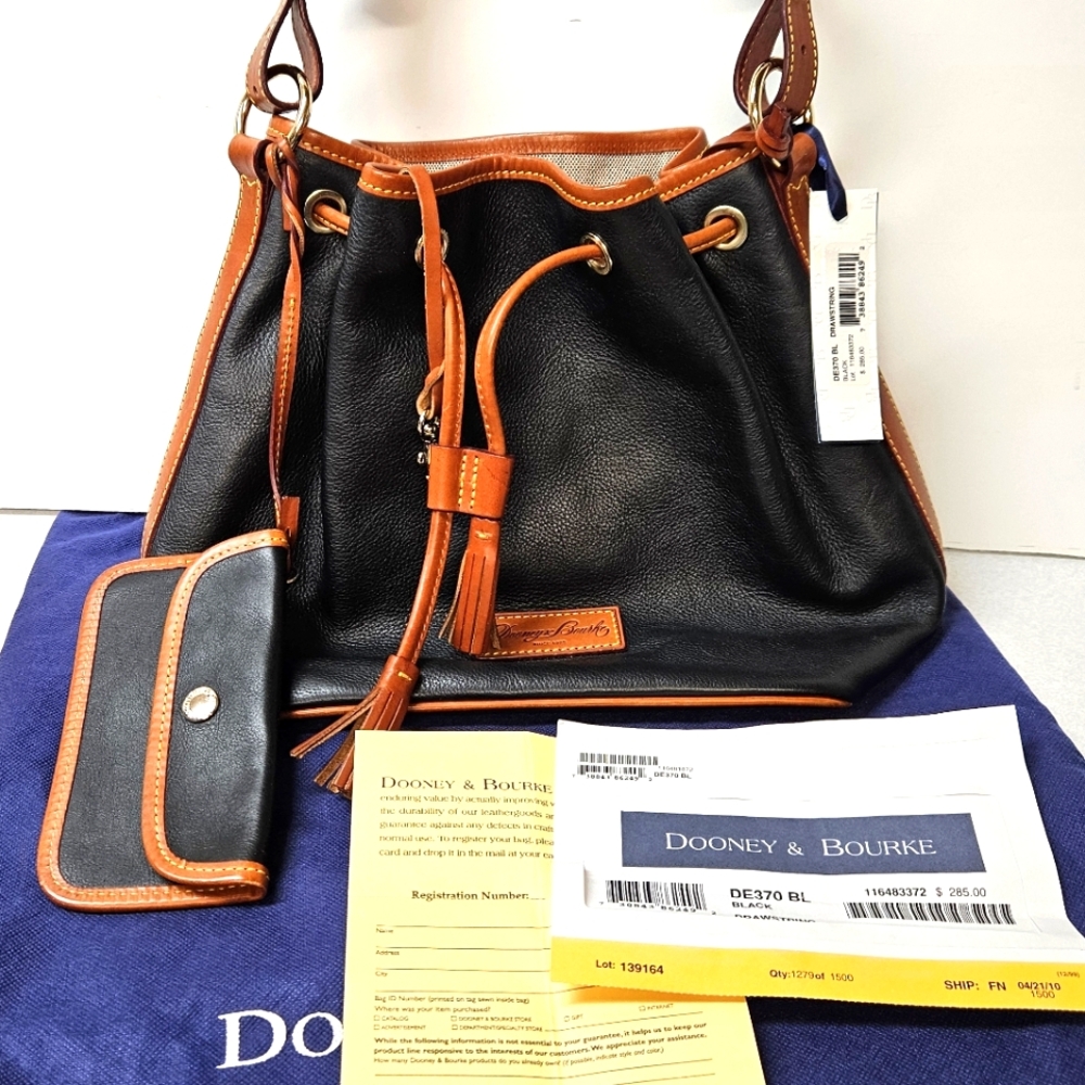 Dooney & Bourke New Full Leather Drawstring Bucket Bag